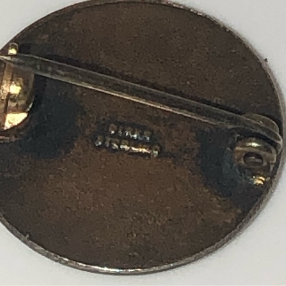 Vtg Birks Sterling Catholic Women’s League For God & Canada Enamel Pin .6” - Picture 2 of 3